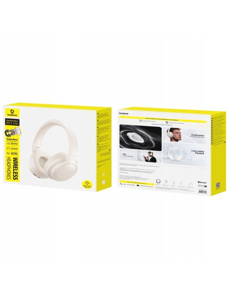 OS-Baseus Bass BH1 Lite Bezprzewodowe Słuchawki Starlight Off-White