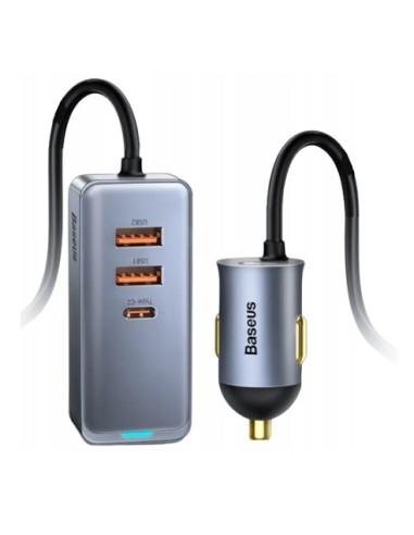 Baseus Share Together PPS | Ładowarka samochodowa z rozgałęźnikiem 2x USB-A + 2x Type-C 120W