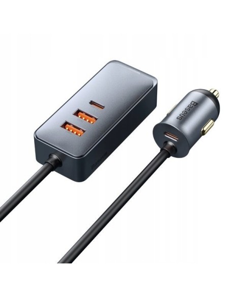 Baseus Share Together PPS | Ładowarka samochodowa z rozgałęźnikiem 2x USB-A + 2x Type-C 120W
