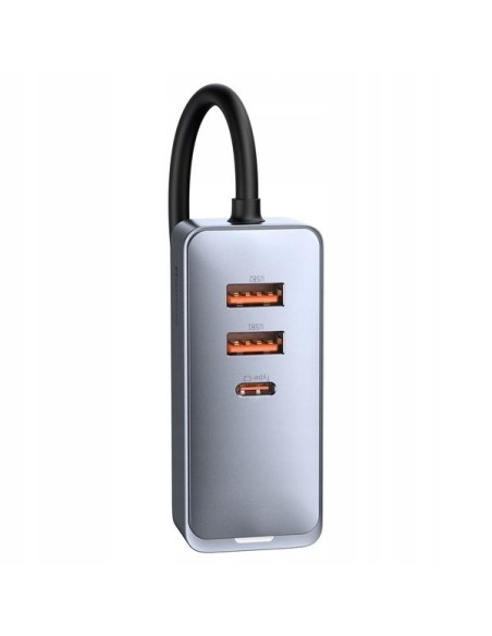 Baseus Share Together PPS | Ładowarka samochodowa z rozgałęźnikiem 2x USB-A + 2x Type-C 120W