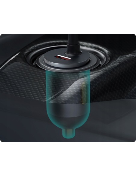 Baseus Share Together PPS | Ładowarka samochodowa z rozgałęźnikiem 2x USB-A + 2x Type-C 120W