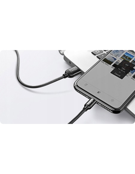 Baseus Three Primary Colors | Nylonowy kabel 3w1 USB - Lightning Micro Type-C 3.5A 30cm