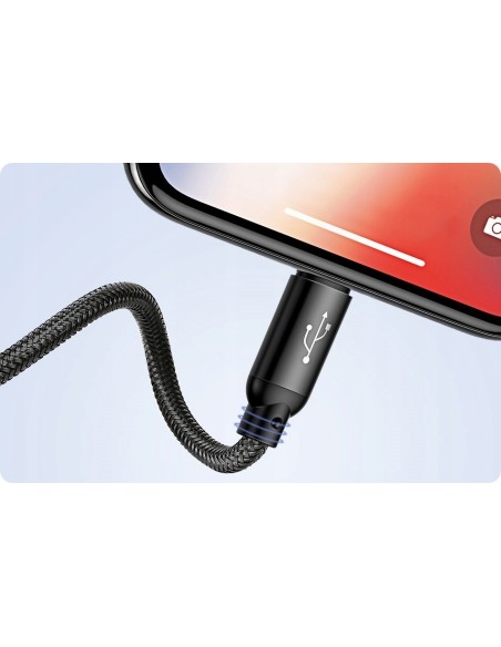 Baseus Three Primary Colors | Nylonowy kabel 3w1 USB - Lightning Micro Type-C 3.5A 30cm