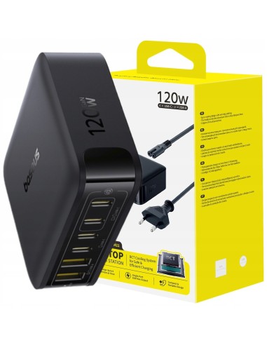 OS-Baseus EnerFill FH21 Stacja Ładująca 4C+2U 120W EU Cosmic Black