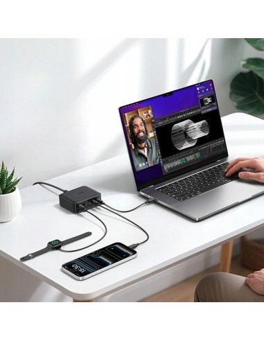 OS-Baseus EnerFill FH21 Stacja Ładująca 4C+2U 120W EU Cosmic Black
