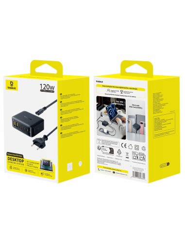 OS-Baseus EnerFill FH21 Stacja Ładująca 4C+2U 120W EU Cosmic Black