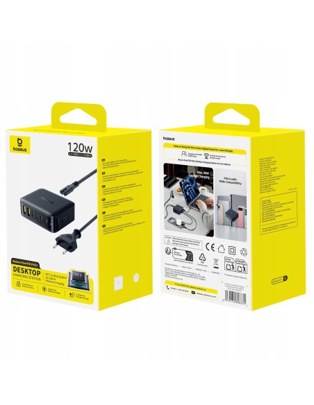 OS-Baseus EnerFill FH21 Stacja Ładująca 4C+2U 120W EU Cosmic Black