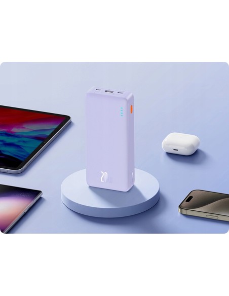 Baseus Airpow | Power Bank z szybkim ładowaniem PD 20W 20000mAh, kabel USB-C