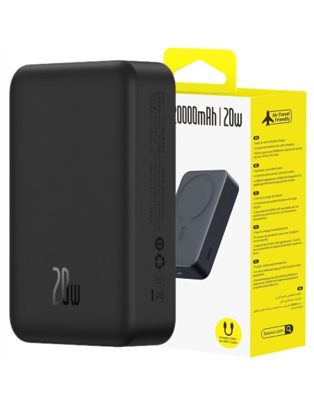 Baseus EnerFill FM41 Mini Magnetyczny Power Bank 20000mAh 20W Cosmic Black