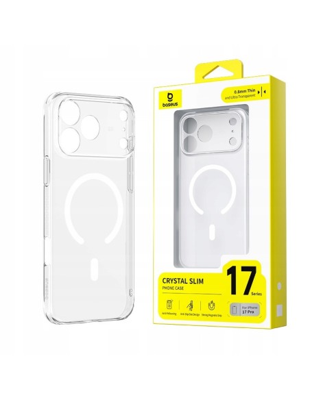 Baseus Crystal Magnetyczne Etui Do iPhone 17 Pro Max Clear
