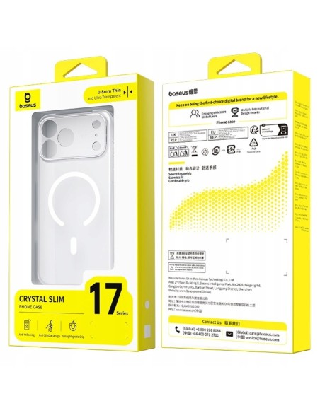 Baseus Crystal Magnetyczne Etui Do iPhone 17 Pro Max Clear