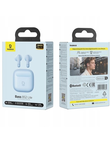 Baseus Bass BS2 Lite Słuchawki Bezprzewodowe Galaxy Blue