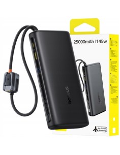Baseus EnerFill FC41 Power Bank Z Wbudowanymi Kablami USB-C 25000mAh