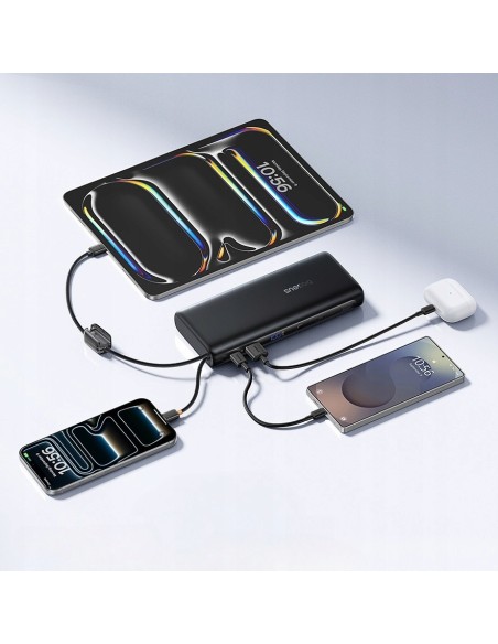 Baseus EnerFill FC41 Power Bank Z Wbudowanymi Kablami USB-C 25000mAh