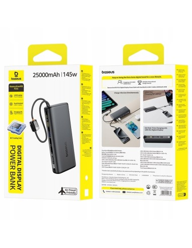 Baseus EnerFill FC41 Power Bank Z Wbudowanymi Kablami USB-C 25000mAh