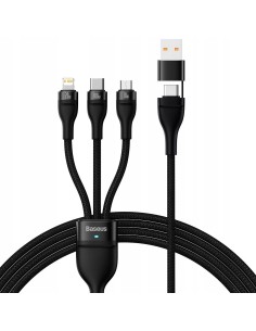 Baseus Flash Series 2 | Kabel USB-C / USB-A - USB-C, Lightning, Micro USB 1.2m 100W	