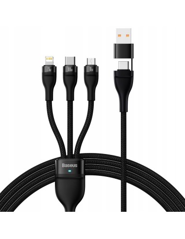 Baseus Flash Series 2 | Kabel USB-C / USB-A - USB-C, Lightning, Micro USB 1.2m 100W	