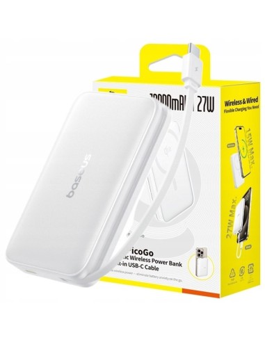Baseus PicoGo Qi2 Magnetyczny Power Bank 10000mAh 27W Moon White