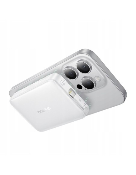Baseus PicoGo Qi2 Magnetyczny Power Bank 10000mAh 27W Moon White