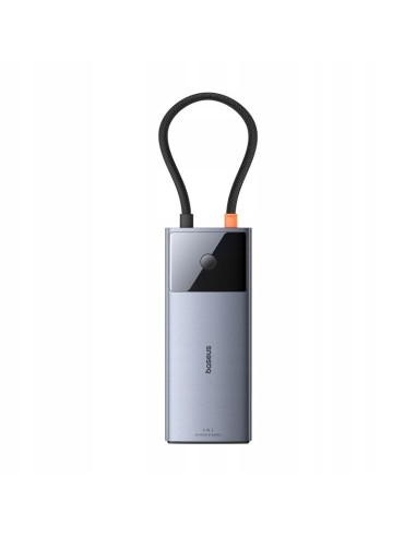 Baseus Metal Gleam II 6w1 | Adapter HUB 6w1 USB-C do HDMI, RJ45, Typ-C Data, 2x USB3.2, Typ-C 100W
