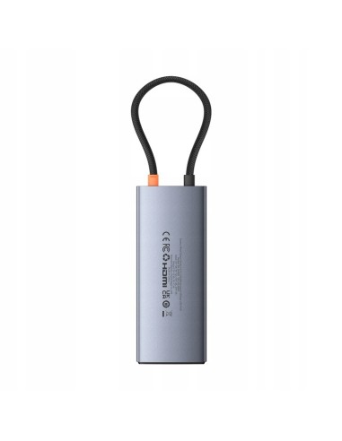 Baseus Metal Gleam II 6w1 | Adapter HUB 6w1 USB-C do HDMI, RJ45, Typ-C Data, 2x USB3.2, Typ-C 100W