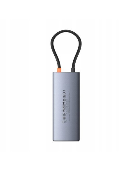 Baseus Metal Gleam II 6w1 | Adapter HUB 6w1 USB-C do HDMI, RJ45, Typ-C Data, 2x USB3.2, Typ-C 100W