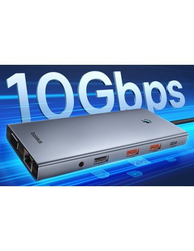 Baseus PortalJoy Series | Adapter HUB USB-C do 13 Portów,  2x HDMI, VGA, DP,  2x USB3.1, USB2.0, USB-C, Mini Jack, RJ45, SF/TF 1