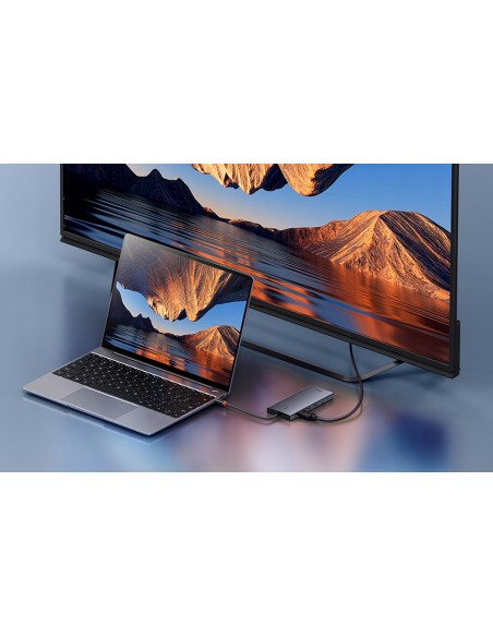 Baseus PortalJoy Series | Adapter HUB USB-C do 13 Portów,  2x HDMI, VGA, DP,  2x USB3.1, USB2.0, USB-C, Mini Jack, RJ45, SF/TF 1