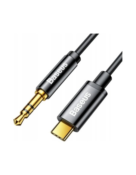Baseus Yiven M01 | Pozłacany kabel audio AUX przejściówka z Type-C USB-C do Mini Jack 3.5 120cm 