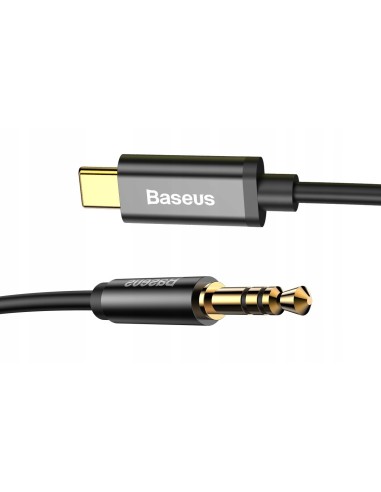 Baseus Yiven M01 | Pozłacany kabel audio AUX przejściówka z Type-C USB-C do Mini Jack 3.5 120cm 
