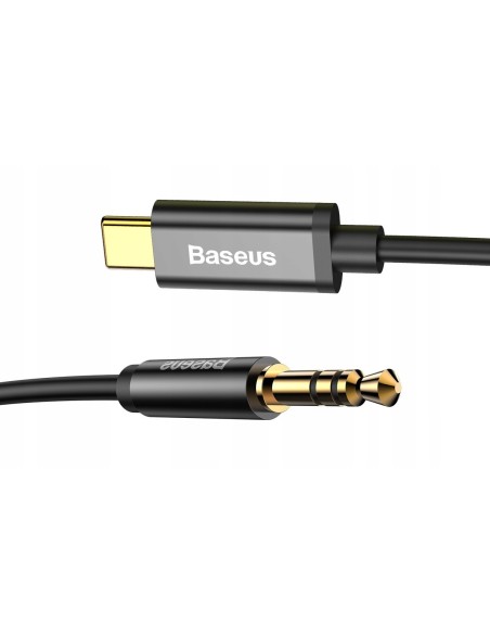 Baseus Yiven M01 | Pozłacany kabel audio AUX przejściówka z Type-C USB-C do Mini Jack 3.5 120cm 