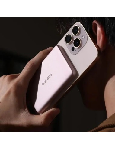 Baseus PicoGo AM41 Ultra-Slim Magnetic Power Bank 5000mAh 20W Nebula Pink