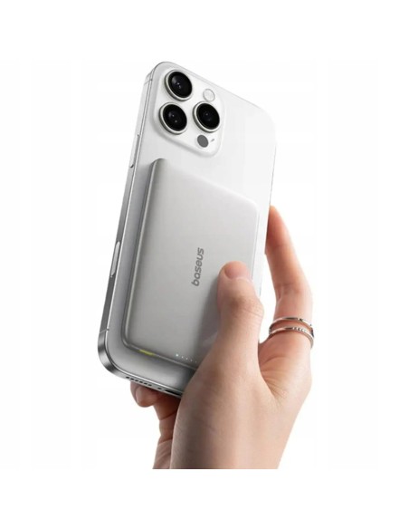 Baseus PicoGo AM41 Ultracienki Magnetyczny Power Bank 5000mAh 20W Natural Titanium