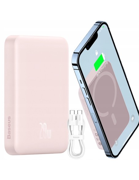 Baseus Magnetic Mini | Power Bank z szybkim ładowaniem 100000mAh 20W z bezprzewodowym ładowaniem + MagSafe