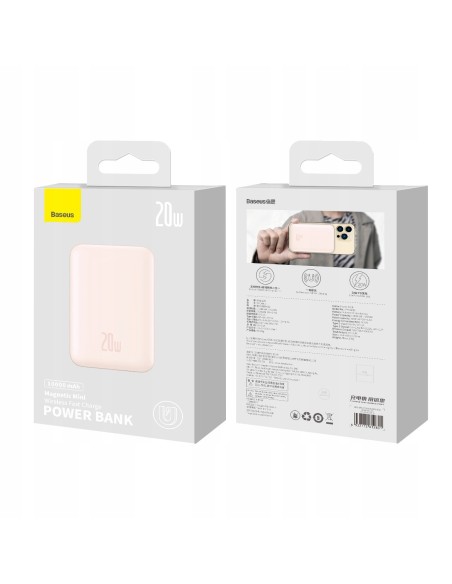 Baseus Magnetic Mini | Power Bank z szybkim ładowaniem 100000mAh 20W z bezprzewodowym ładowaniem + MagSafe