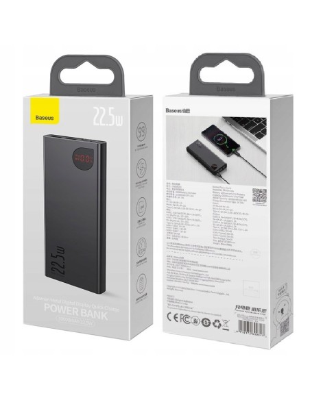 Baseus Adaman | Power Bank 10000mAh Quick Charge 3.0 Power Delivery 3.0 SCP 5A 22.5W Overseas Edition