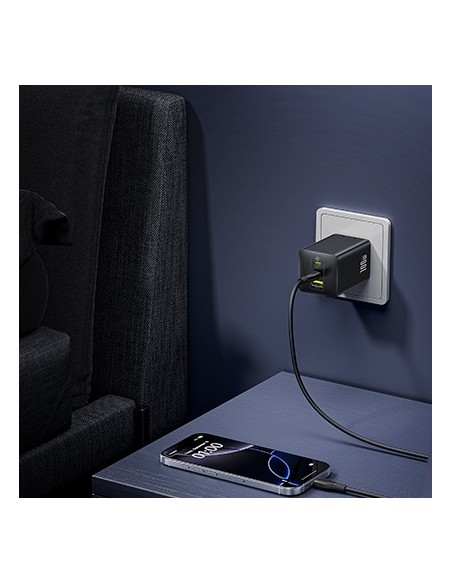 OS-Baseus EnerFill FE11 Ładowarka Sieciowa 2C+U 100W EU Cosmic Black
