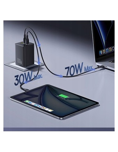 OS-Baseus EnerFill FE11 Ładowarka Sieciowa 2C+U 100W EU Cosmic Black