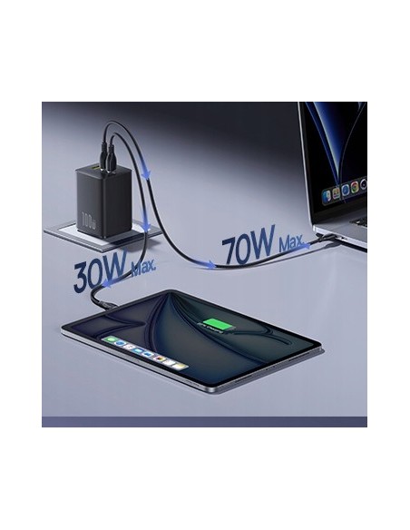 OS-Baseus EnerFill FE11 Ładowarka Sieciowa 2C+U 100W EU Cosmic Black