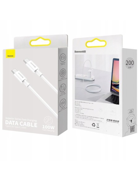 Baseus Superior | Kabel Type-C USB-C 5A/20V 100W Power Delivery QC4.0 2m