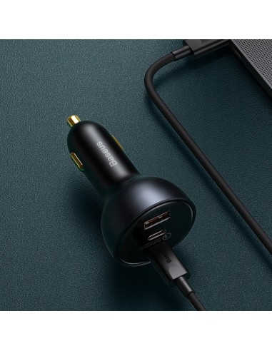 Baseus Qualcomm® Quick Charge™ 5 | Ładowarka samochodowa 2xUSB-C + USB 160W Qualcomm Quick Charge 5.0 PD 3.0 