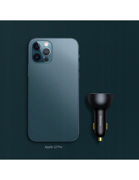 Baseus Qualcomm® Quick Charge™ 5 | Ładowarka samochodowa 2xUSB-C + USB 160W Qualcomm Quick Charge 5.0 PD 3.0 