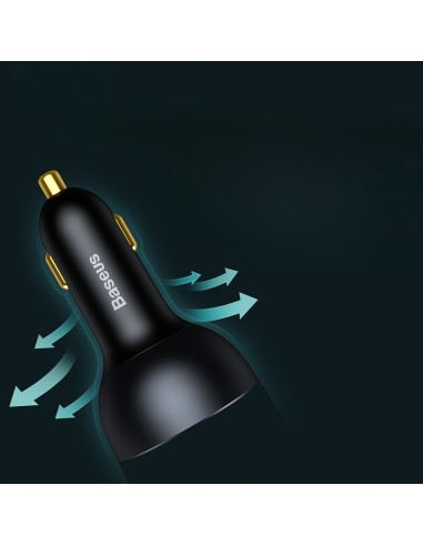 Baseus Qualcomm® Quick Charge™ 5 | Ładowarka samochodowa 2xUSB-C + USB 160W Qualcomm Quick Charge 5.0 PD 3.0 