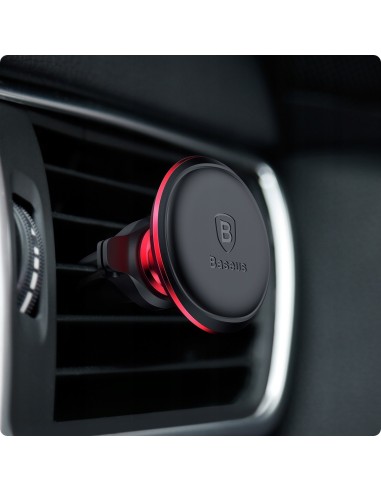 Baseus Magnetic Air Vent | Uchwyt magnetyczny samochodowy na telefon do kratki nawiewu z klipsem na kable