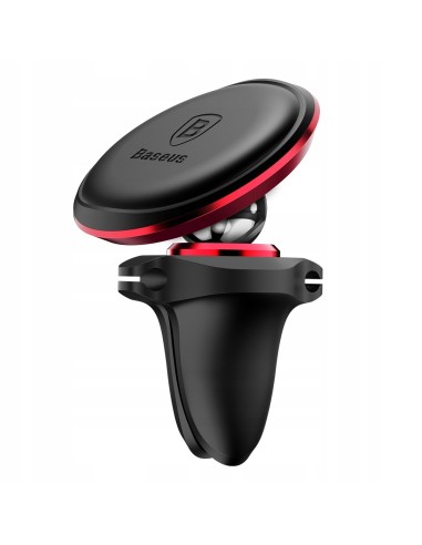 Baseus Magnetic Air Vent | Uchwyt magnetyczny samochodowy na telefon do kratki nawiewu z klipsem na kable