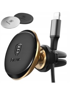 Baseus Air Vent | Uchwyt samochodowy magnetyczny na telefon do kratki z klipsami na kable