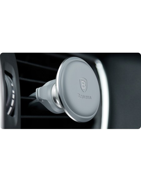 Baseus Magnetic Air Vent | Uchwyt samochodowy magnetyczny na telefon do kratki nawiewu + klipsy na kable