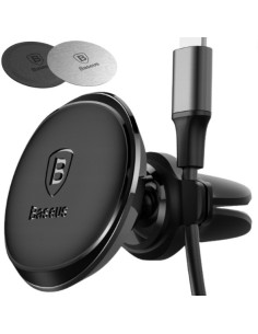 Baseus Air Vent | Uchwyt samochodowy magnetyczny na telefon do kratki z klipsami na kable