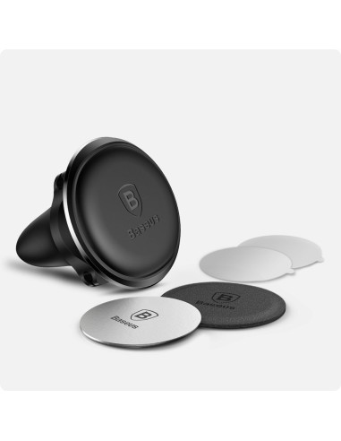 Baseus Air Vent | Uchwyt samochodowy magnetyczny na telefon do kratki z klipsami na kable