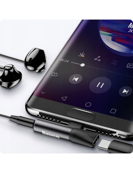 Baseus L41 | Adapter USB-C - Mini Jack 3.5mm / USB-C przejściówka audio do słuchawek